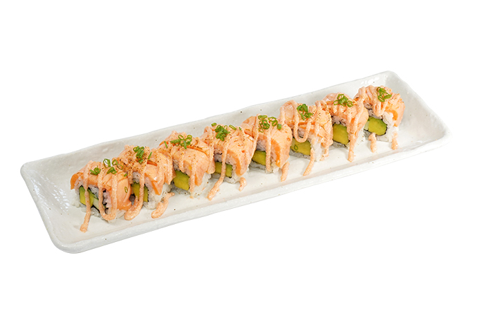 JAPAN SALMON ROLL WITH MENTAIKO SAUCE