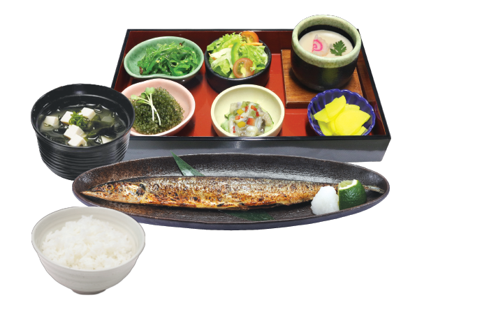 GRILLED PACIFIC SAURY & RICE SET