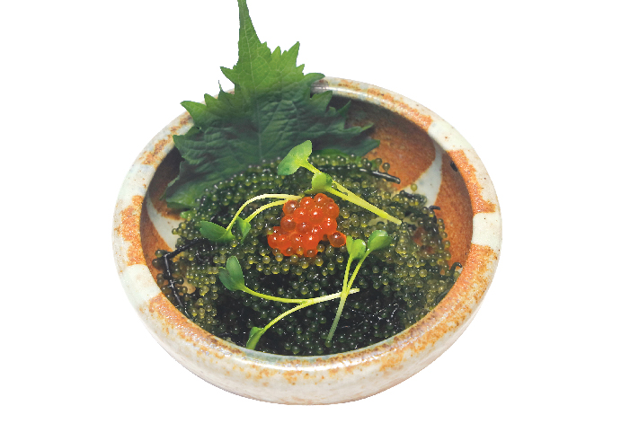 GRAPE SEAWEED AND SALMON ROE