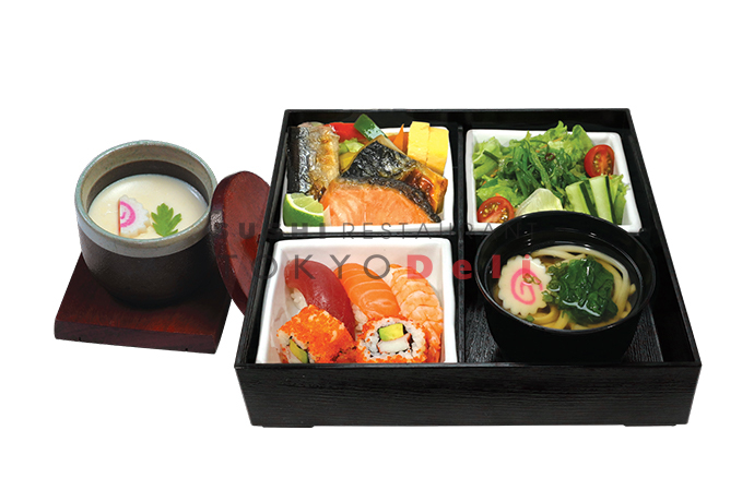 SUSHI, GRILLED FISH & HOT UDON BENTO