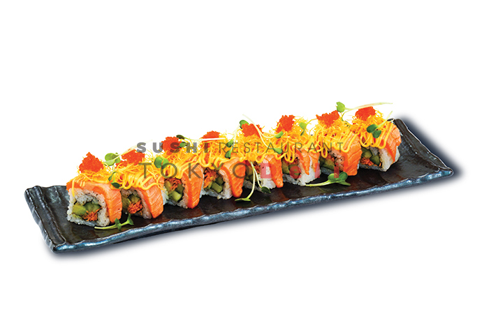 DELUXE CRUNCHY SALMON ROOL WITH CHEESE